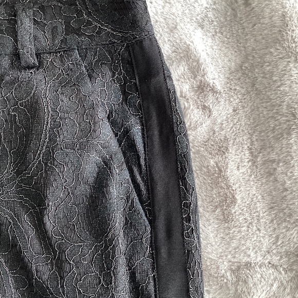 NWT Cream pants European size 42, size 16 black with silver detail - Picture 8 of 10